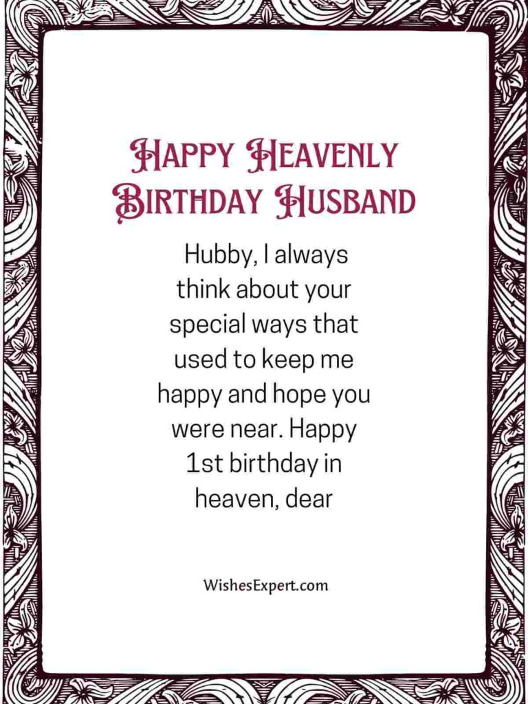 25 Happy Birthday Wishes For Husband In heaven