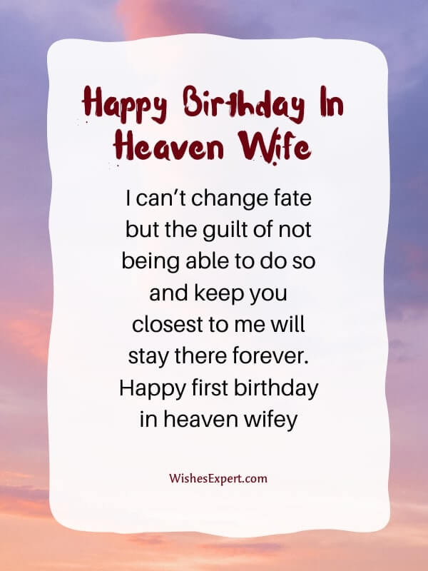 First Birthday In Heaven Wifey