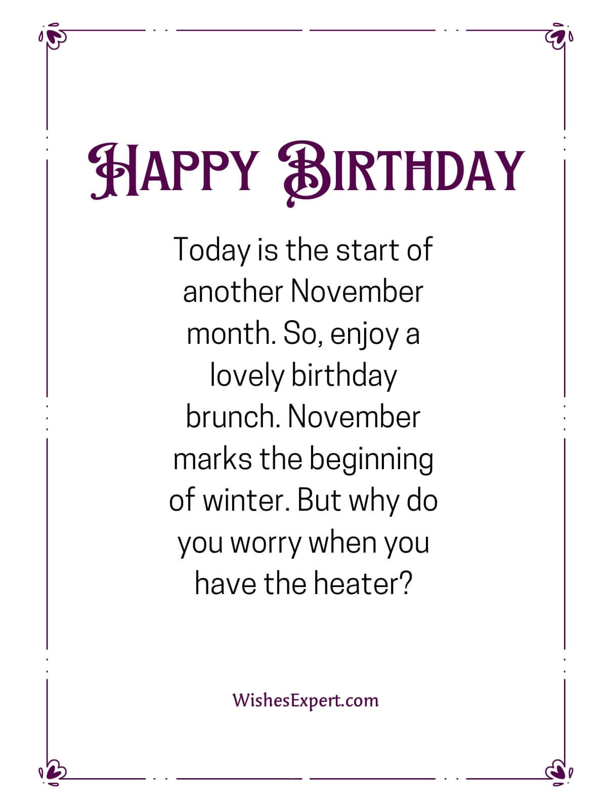 Funny Happy Birthday November Wishes