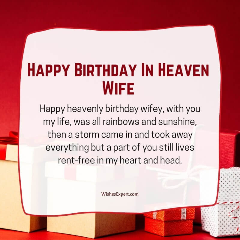 20 Special Happy Birthday Wife In Heaven Wishes