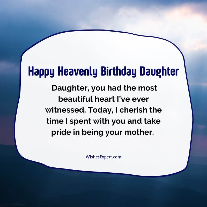Happy Birthday in Heaven Daughter Wishes From Mom