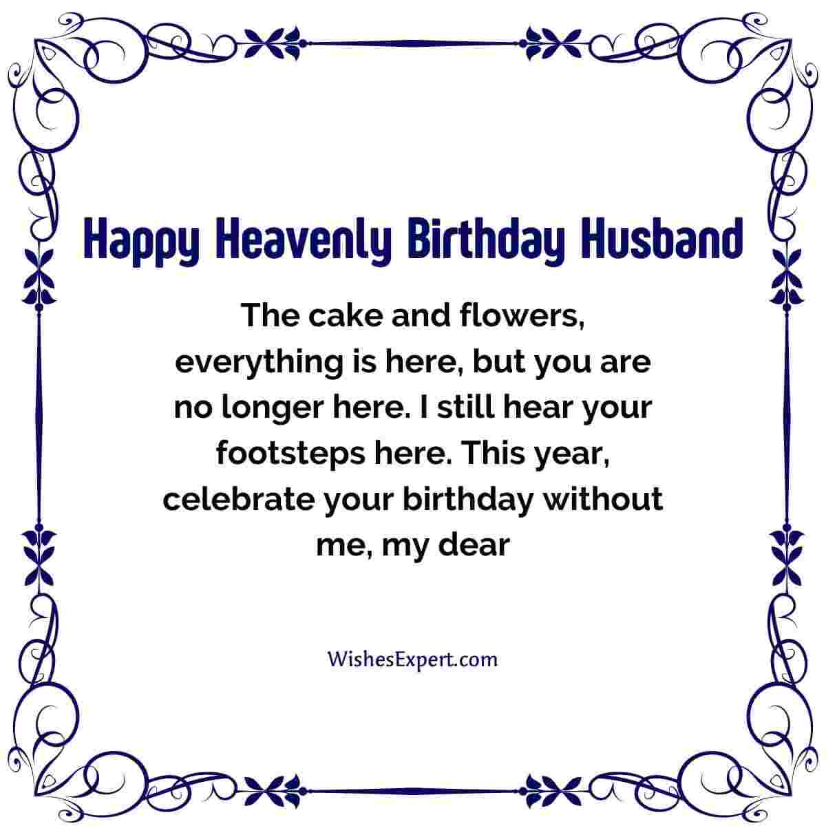 Happy Birthday in Heaven Husband