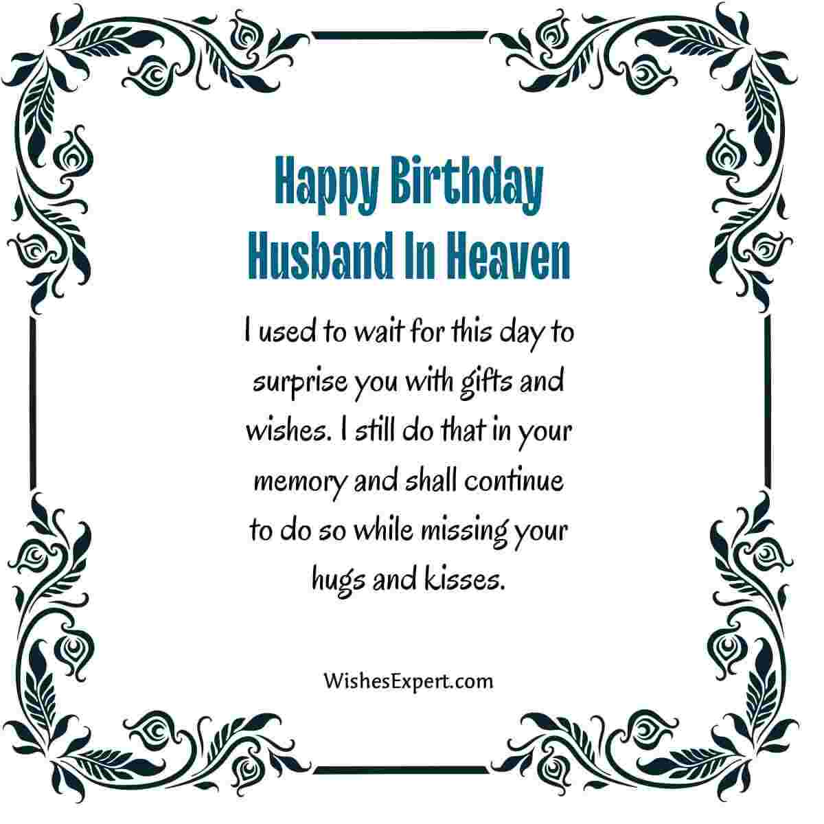 Happy Birthday in Heaven Husband