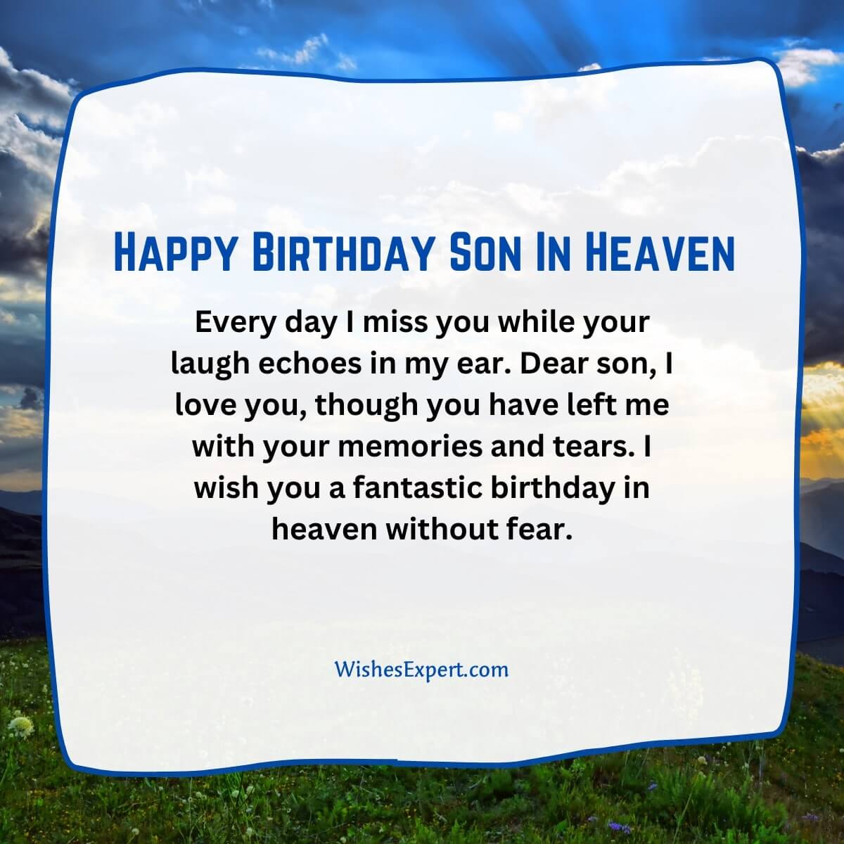 Happy Birthday in Heaven Son Quotes