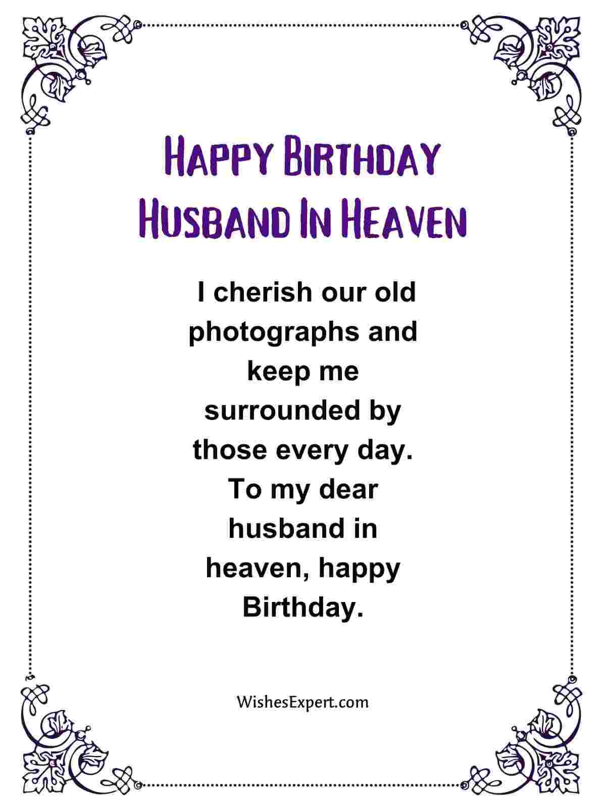 Miss You Messages For Husband On His Birthday Who Is In Heaven