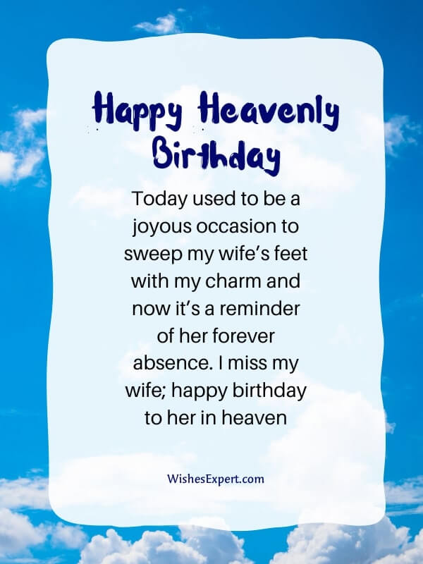 20 Special Happy Birthday Wife In Heaven Wishes